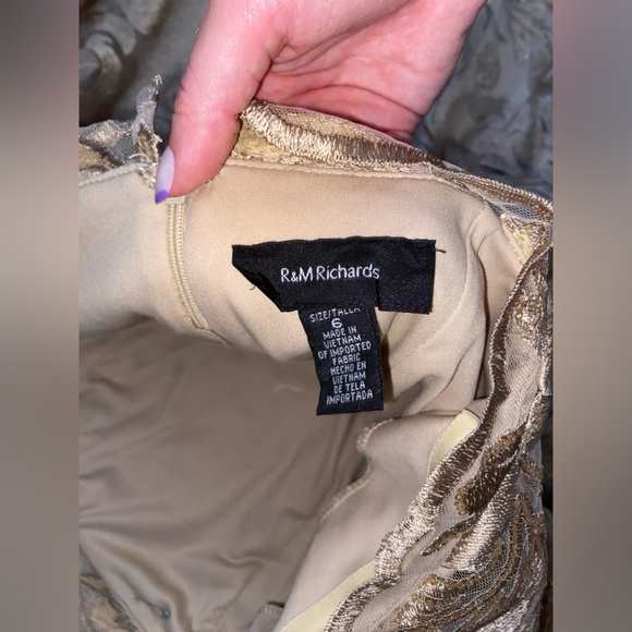 R & M Richard’s Gold Dress: Mother of the Bride - Picture 6 of 7